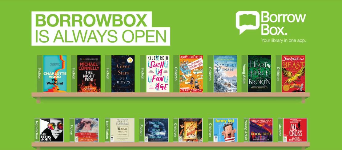 Screencapture of book covers available in BorrowBox